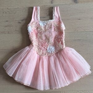 Pink Floral Kids Ballet Leotard